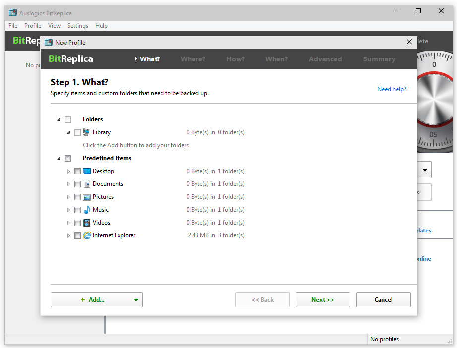 Back up any files you like
