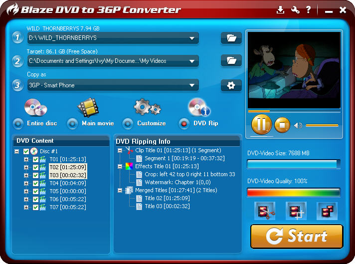 3gp ücretsiz convert dvd