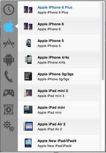 Select the output format mac, m4v to ipad, ipod, iphone, psp