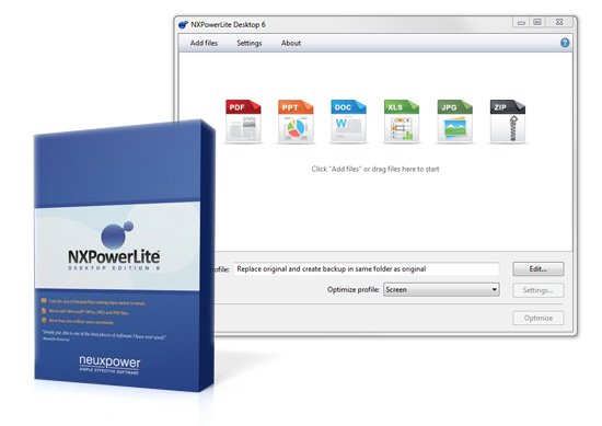 Compress PDF, PowerPoint, Word, Excel and JPEG files.