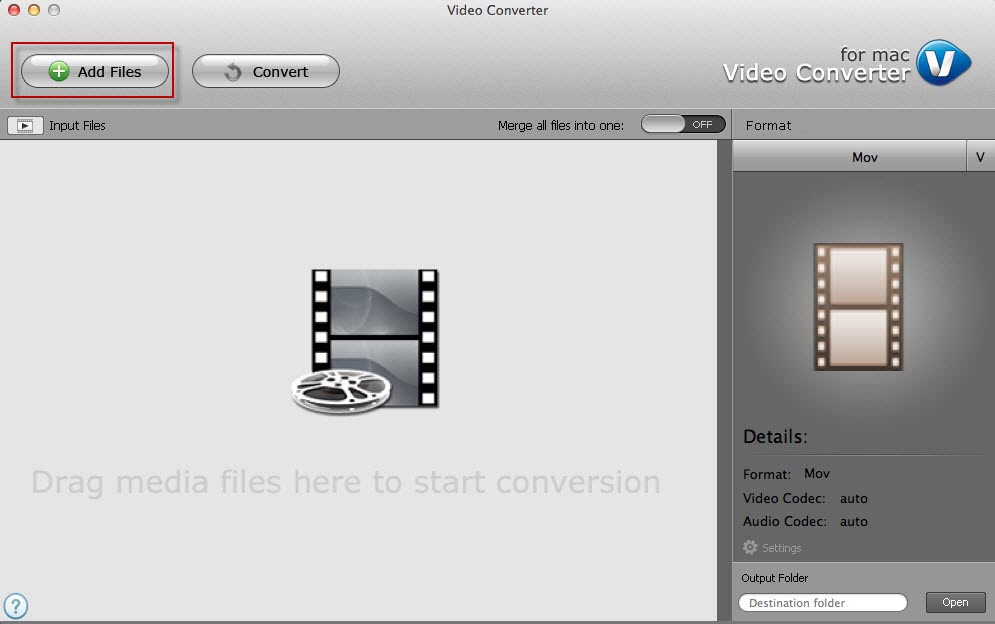mac video converter UI