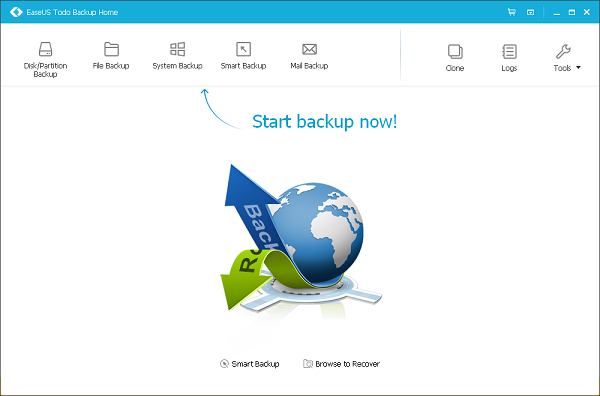 Todo backup main window