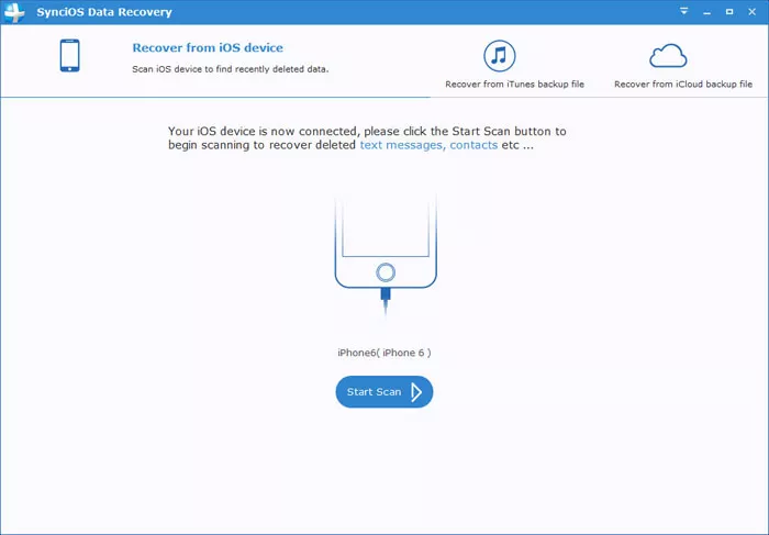 Directly scan and retrieve data from iOS Devices