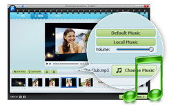 Add your favorite music or use our library “Free” 