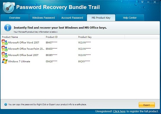 password recovery bundle