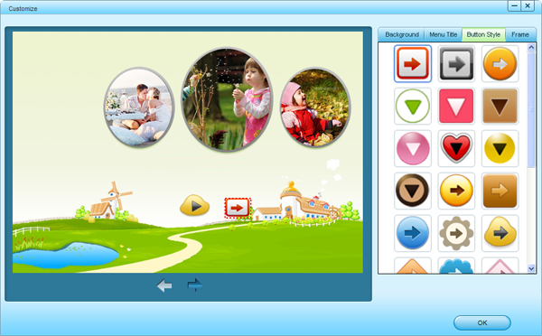 customize menu button