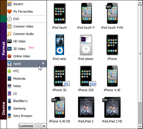 aimersoft video converter ultimate output