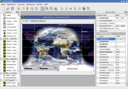 Using Marble Widget in Qt4 Designer