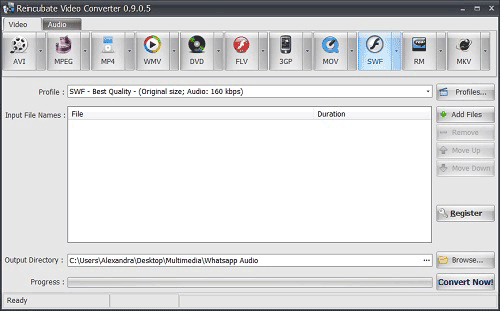 Reincubate Video Converter interface