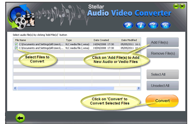 Audio video Screenshot