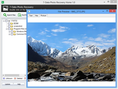 7-Data Photo Recovery Screenshot